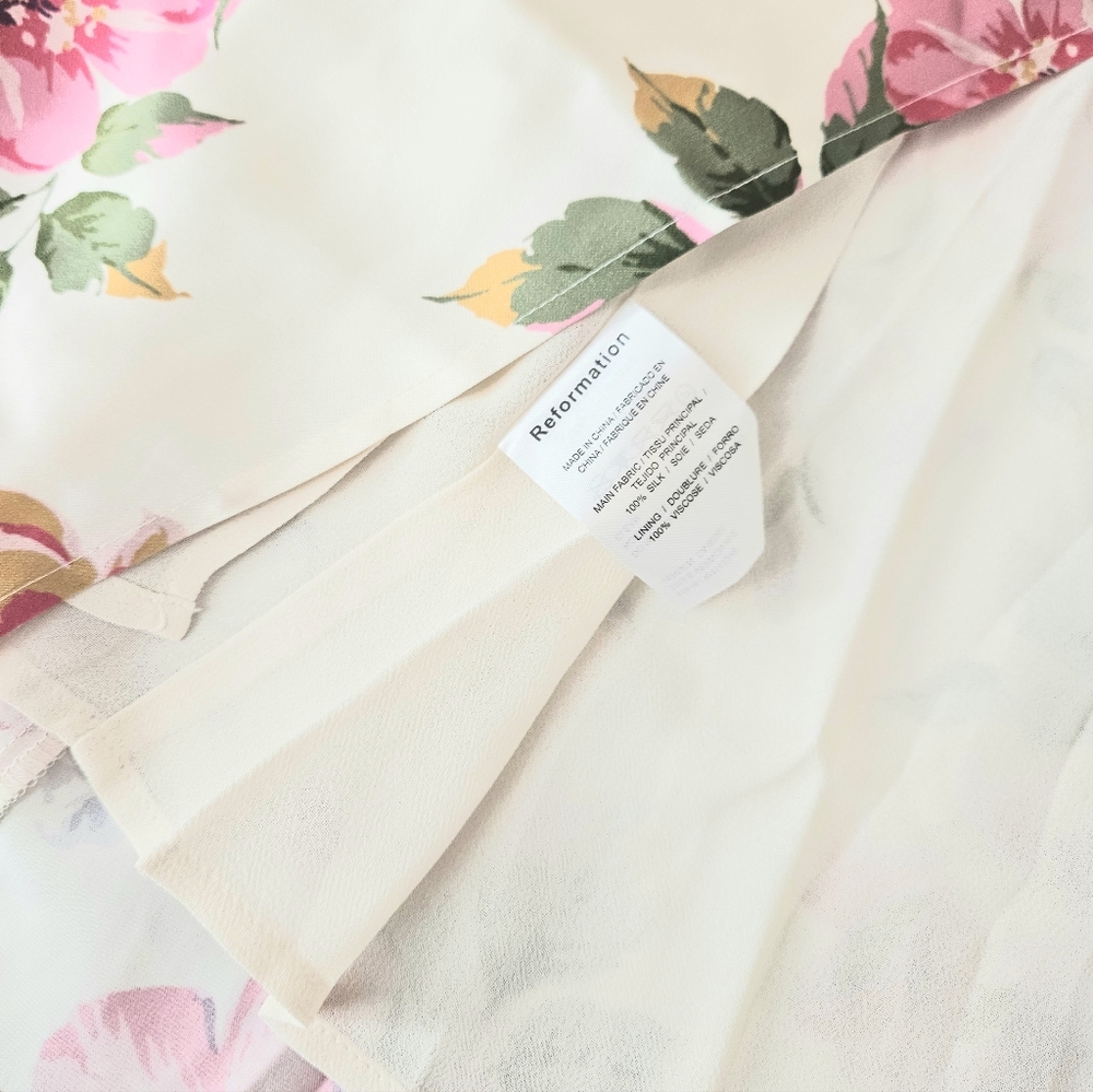 Reformation Genesis Silk Dress Giverny - Picture 8 of 12